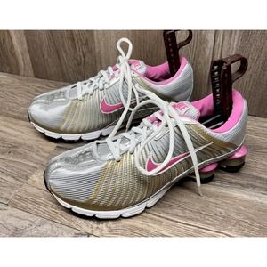 Nike Air Shox Experience 318685-161 Women's Size 7 Silver/Pink Running Shoes